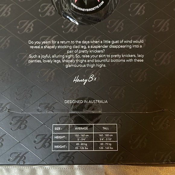 Honey Birdette Corset Stay Up Thigh High Stockings RARE - Picture 3 of 4